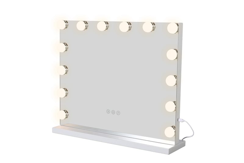Glow Sminkespeil 50 cm med LED Belysning - Hvit - Innredning - Speil - Sminkespeil