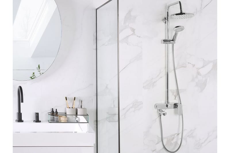 Gurara Dusjsett med dusjhode - Sølv - Hus & oppussing - Kjøkken & bad - Baderom - Dusjutstyr & tilbehør