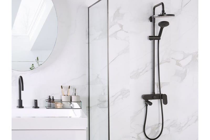 Gurara Dusjsett med dusjhode - Svart - Hus & oppussing - Kjøkken & bad - Baderom - Dusjutstyr & tilbehør