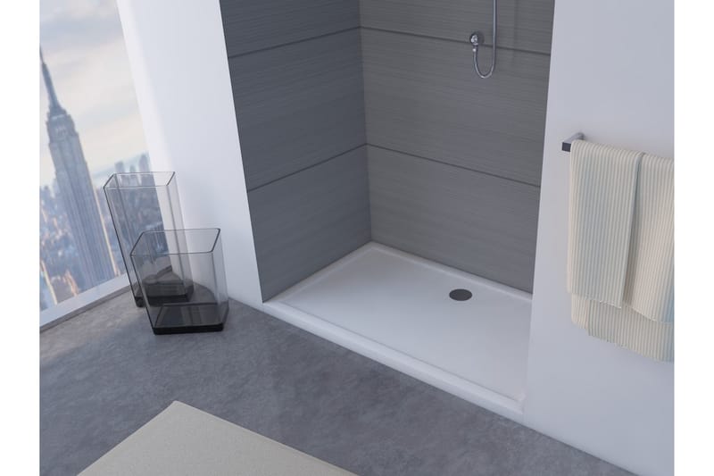 Gyttorp Dusjkar 80x140 cm, hvit