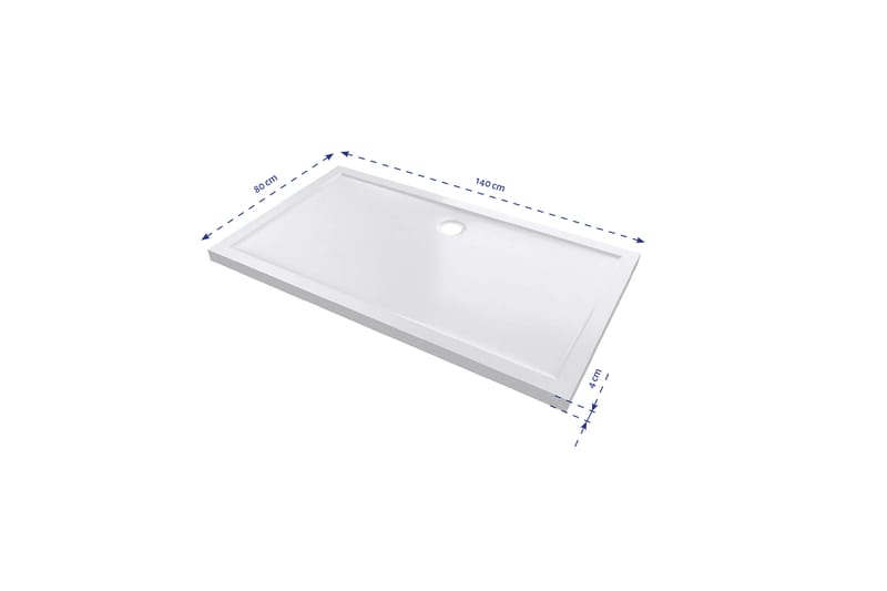 Gyttorp Dusjkar 80x140 cm - hvit - Hus & oppussing - Kjøkken & bad - Baderom - Dusjutstyr & tilbehør - Dusjkar