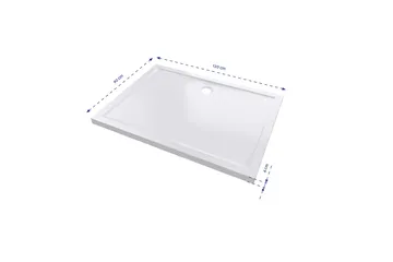 Gyttorp Dusjkar 90x120 cm - hvit - Hus & oppussing - Kjøkken & bad - Baderom - Dusjutstyr & tilbehør - Dusjkar
