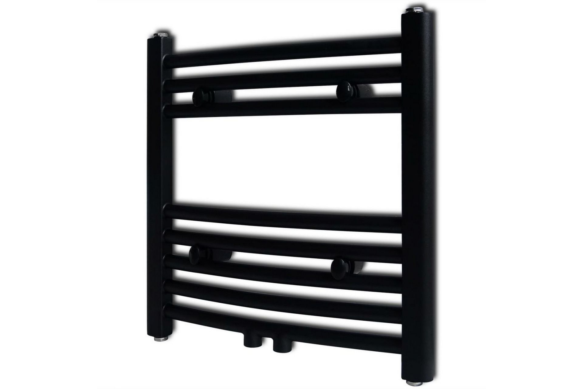 Radiator håndklestativ 480 x 480 mm svart - Hus & oppussing - Kjøkken & bad - Baderom - Håndkletørker