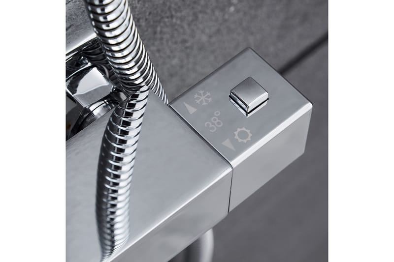 Komplett takdusjsett med hånddusj | Høyglans rustfritt stål - Hus & oppussing - Kjøkken & bad - Baderom - Dusjutstyr & tilbehør