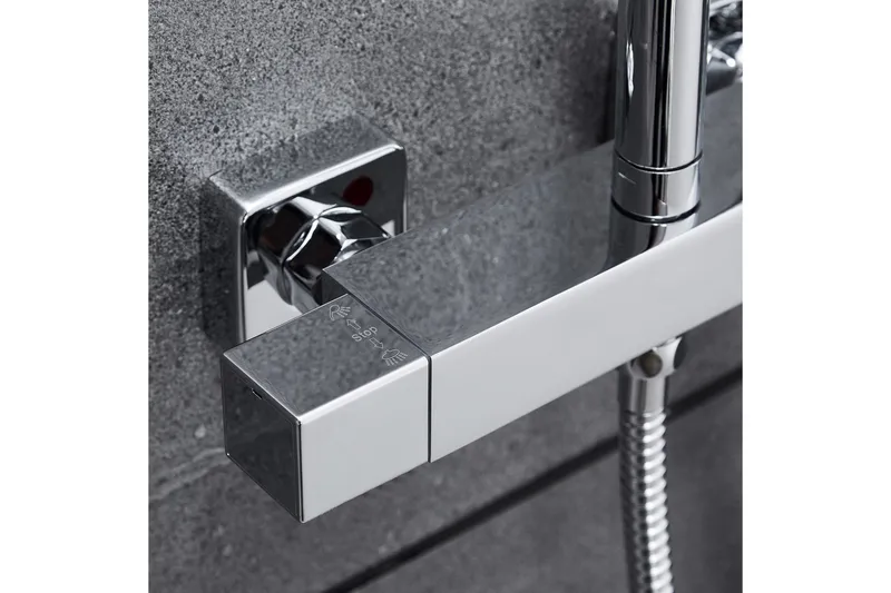 Komplett takdusjsett med hånddusj | Høyglans rustfritt stål - Hus & oppussing - Kjøkken & bad - Baderom - Dusjutstyr & tilbehør