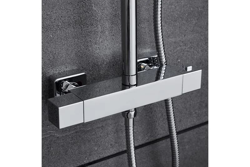 Komplett takdusjsett med hånddusj | Høyglans rustfritt stål - Hus & oppussing - Kjøkken & bad - Baderom - Dusjutstyr & tilbehør