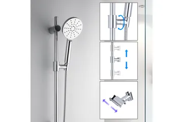 Sannahed Dusjsett 70 cm - Krom - Hus & oppussing - Kjøkken & bad - Baderom - Dusjutstyr & tilbehør