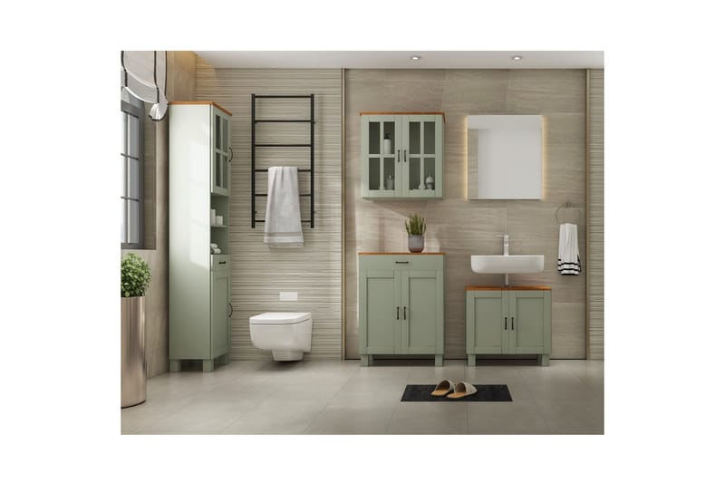 Alby Frittstående Servant 60x55 cm - Grønn - Hus & oppussing - Kjøkken & bad - Baderom - Servant og håndvask - Enkel vask