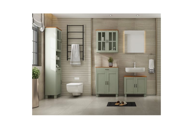 Alby Frittstående Servant 60x55 cm - Grønn - Hus & oppussing - Kjøkken & bad - Baderom - Servant og håndvask - Enkel vask