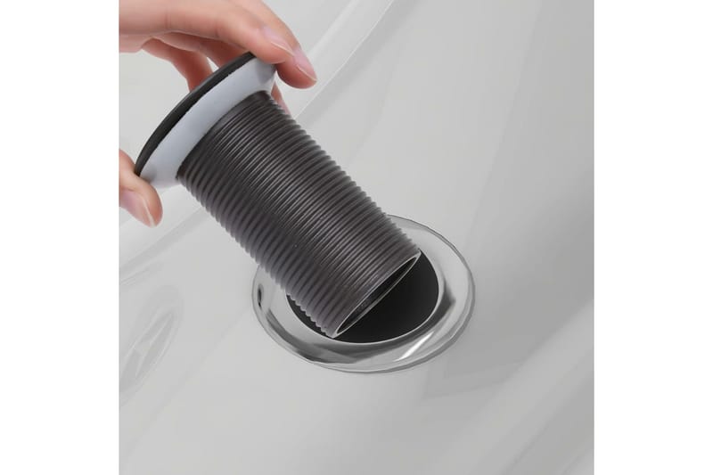 Skyveavløp uten overløpsfunksjon grå 6,4x6,4x9,1 cm - Grå - Bunnventil servant - Bunnventil håndvask