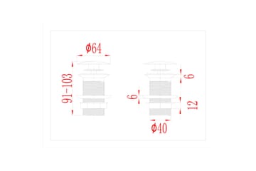 Skyveavløp uten overløpsfunksjon grå 6,4x6,4x9,1 cm - Grå - Hus & oppussing - Kjøkken & bad - Baderom - Servant og håndvask - Bunnventil servant