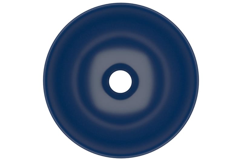 Baderomsservant keramisk mørkeblå rund - Enkel vask