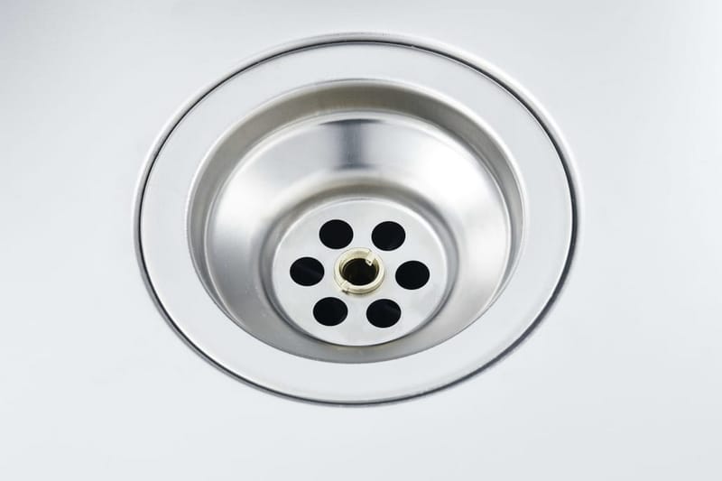 Håndlaget kjøkkenvask med kranhull rustfritt stål - Silver - Enkel vask