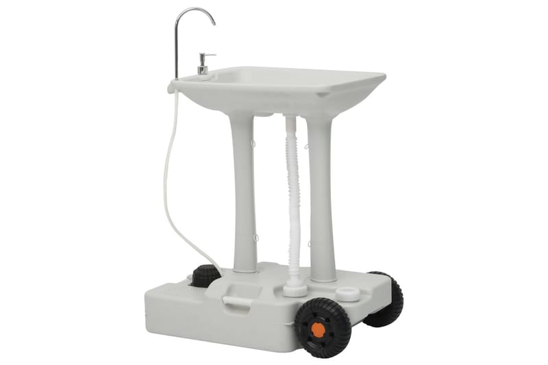 Håndvaskstativ for camping med dispenser 35 L - Grå - Hus & oppussing - Kjøkken & bad - Baderom - Servant og håndvask - Enkel vask