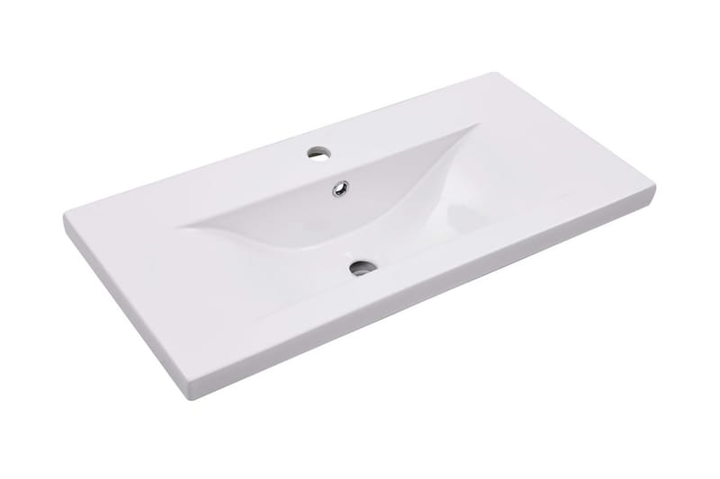 Innebygd vask 81x39,5x18,5 cm keramisk hvit - Hvit - Hus & oppussing - Kjøkken & bad - Baderom - Servant og håndvask - Enkel vask