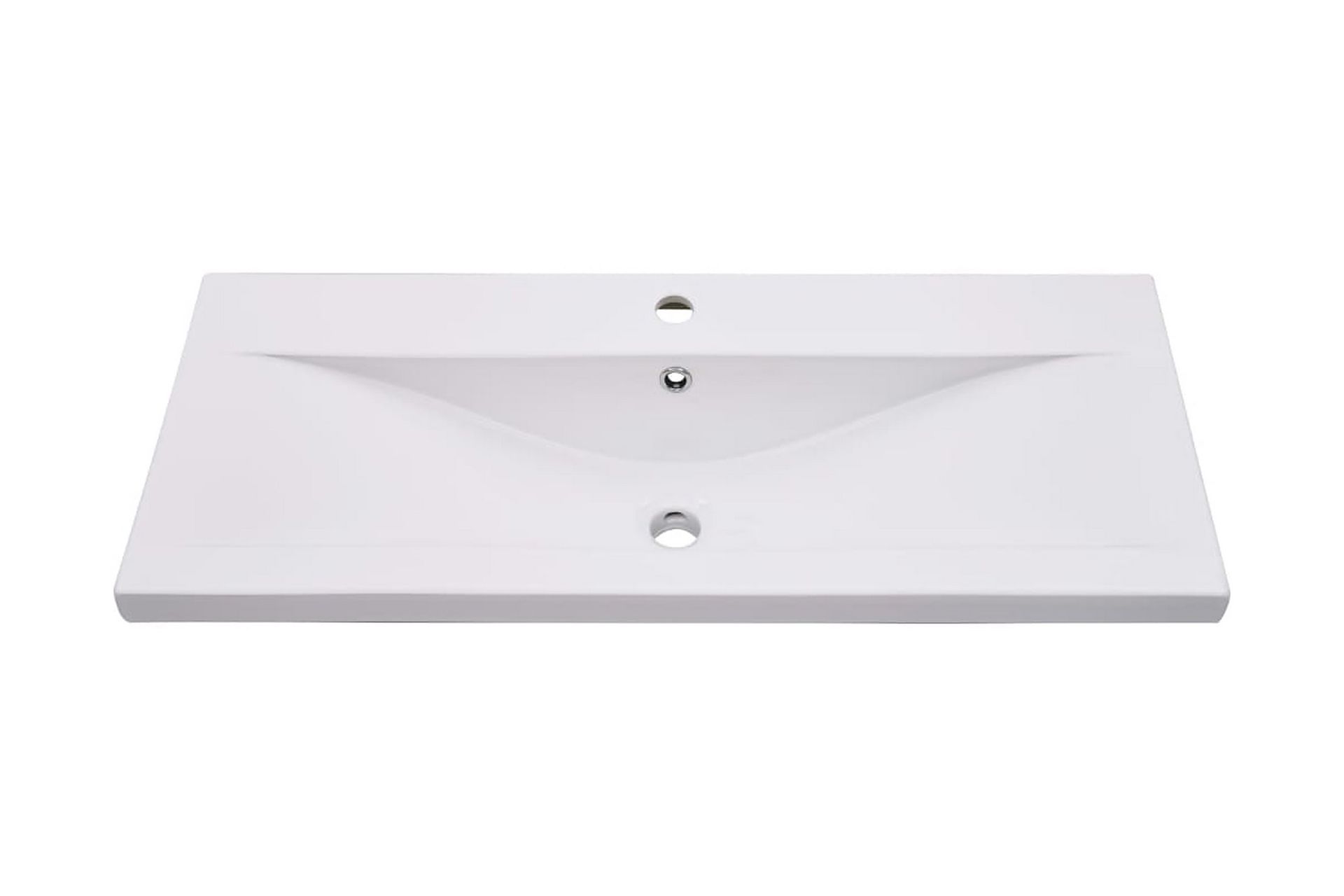 Innebygd vask 91x39,5x18,5 cm keramisk hvit - Hvit - Hus & oppussing - Kjøkken & bad - Baderom - Servant og håndvask - Enkel vask