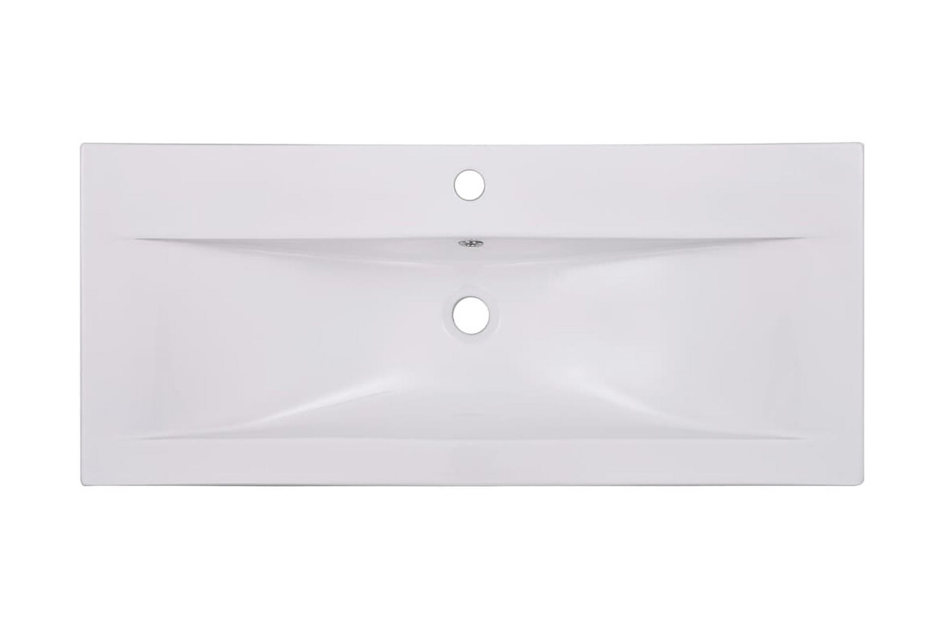 Innebygd vask 91x39,5x18,5 cm keramisk hvit - Hvit - Hus & oppussing - Kjøkken & bad - Baderom - Servant og håndvask - Enkel vask