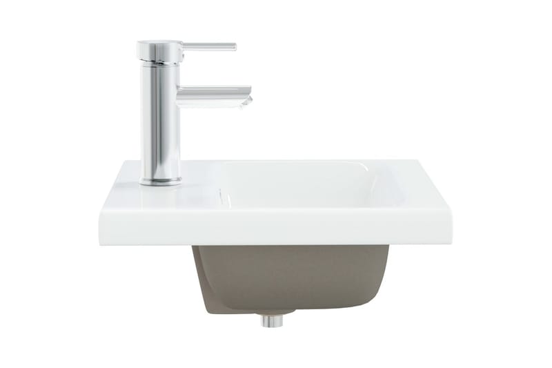 Innebygd vask med kran 42x39x18 cm keramikk hvit - Hus & oppussing - Kjøkken & bad - Baderom - Servant og håndvask - Enkel vask