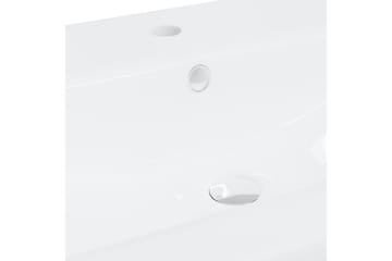 Innebygd vask med kran 81x39x18 cm kreamikk hvit - Hus & oppussing - Kjøkken & bad - Baderom - Servant og håndvask - Enkel vask