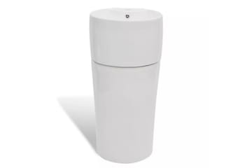 Keramisk, frittstående, rund baderom servant servantbatterih - Hus & oppussing - Kjøkken & bad - Baderom - Servant og håndvask - Enkel vask