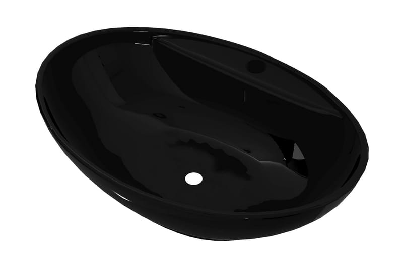 Keramisk oval baderomsservant servantbatterihull/overløpshul - Hus & oppussing - Kjøkken & bad - Baderom - Servant og håndvask - Enkel vask