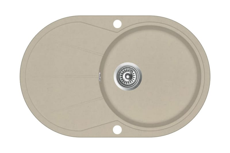 Kjøkkenvask enkel kum granitt oval beige - Enkel vask