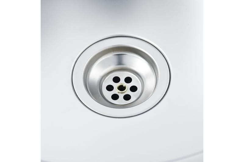 Kjøkkenvask med avrenning 1000x500x155 mm rustfritt stål - Silver - Enkel vask