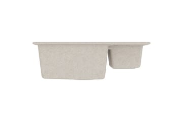 Kjøkkenvask med overløpshull dobbel kum beige granitt - Beige - Hus & oppussing - Kjøkken & bad - Baderom - Servant og håndvask - Enkel vask