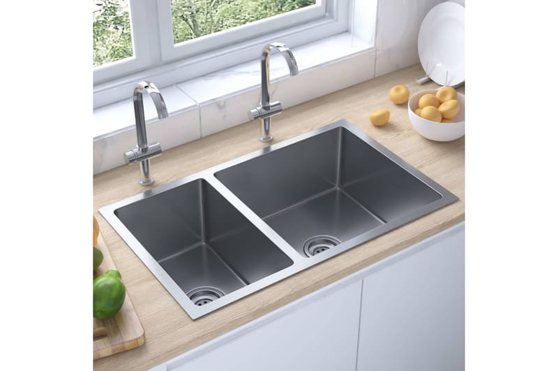 Kjøkkenvask rustfritt stål - Silver - Enkel vask