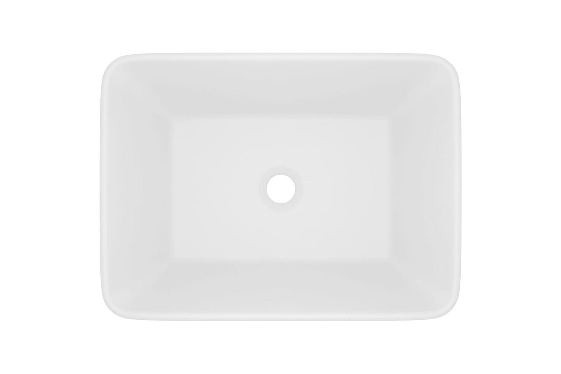 Luksuriøs servant matt hvit 41x30x12 cm keramisk - Hvit - Hus & oppussing - Kjøkken & bad - Baderom - Servant og håndvask - Enkel vask