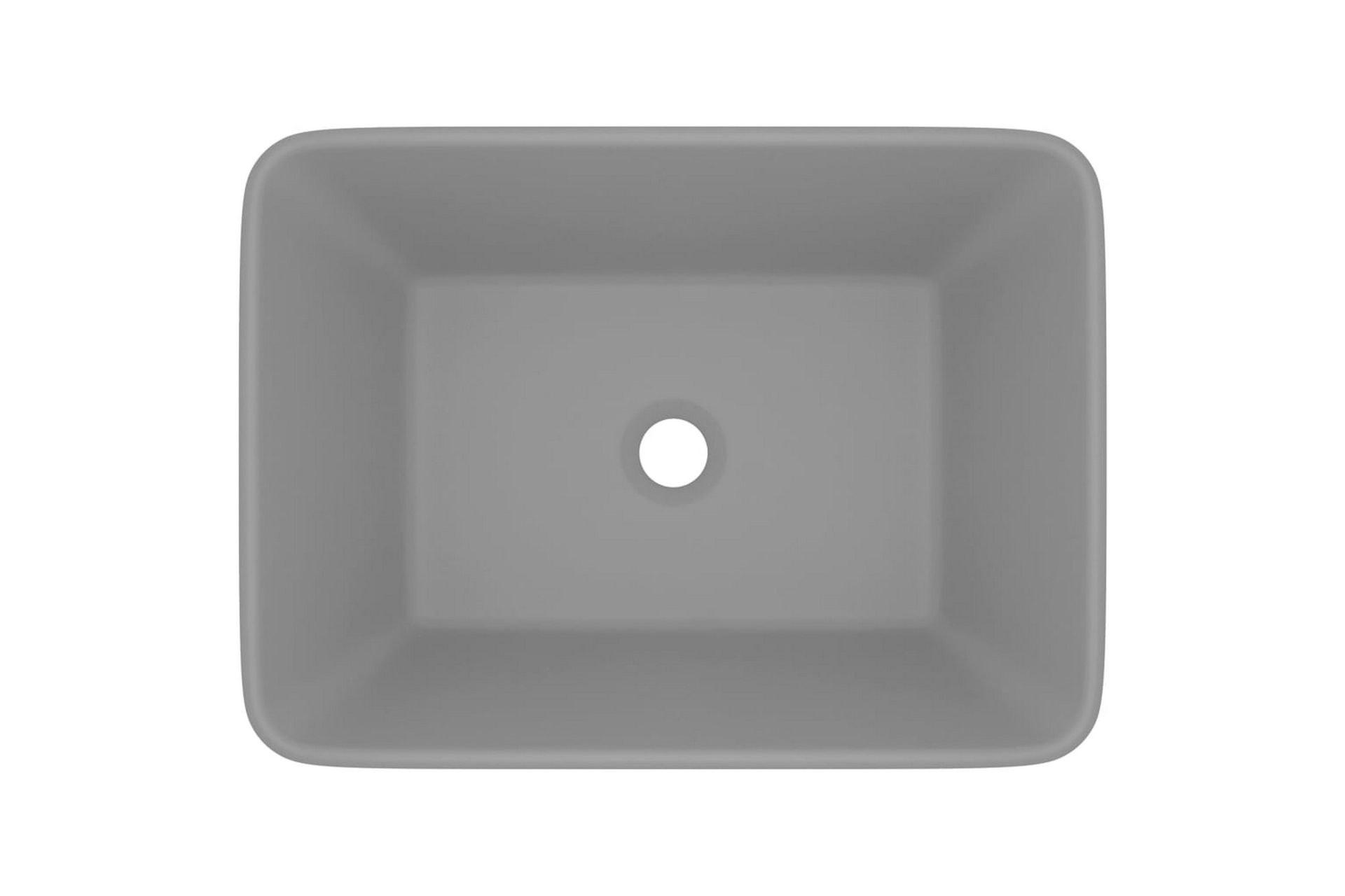 Luksuriøs servant matt lysegrå 41x30x12 cm keramisk - Grå - Hus & oppussing - Kjøkken & bad - Baderom - Servant og håndvask - Enkel vask
