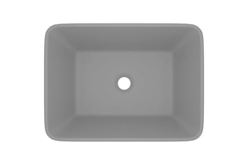 Luksuriøs servant matt lysegrå 41x30x12 cm keramisk - Grå - Hus & oppussing - Kjøkken & bad - Baderom - Servant og håndvask - Enkel vask