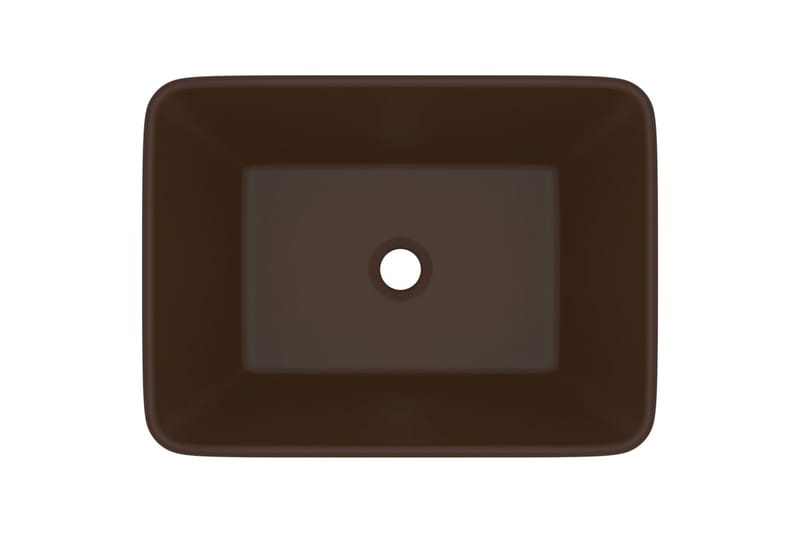 Luksuriøs servant matt mørkebrun 41x30x12 cm keramisk - Brun - Hus & oppussing - Kjøkken & bad - Baderom - Servant og håndvask - Enkel vask