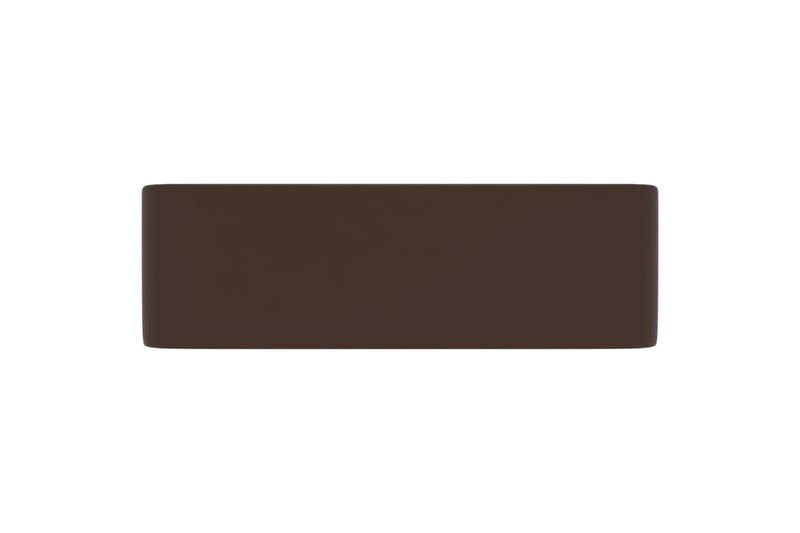 Luksuriøs servant matt mørkebrun 41x30x12 cm keramisk - Brun - Hus & oppussing - Kjøkken & bad - Baderom - Servant og håndvask - Enkel vask