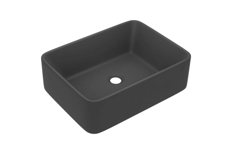 Luksuriøs servant matt mørkegrå 41x30x12 cm keramisk - Grå - Hus & oppussing - Kjøkken & bad - Baderom - Servant og håndvask - Enkel vask