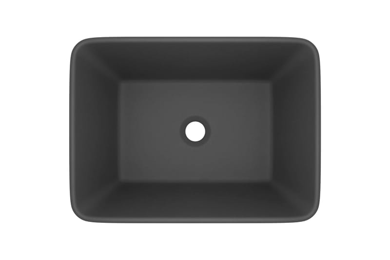 Luksuriøs servant matt mørkegrå 41x30x12 cm keramisk - Grå - Enkel vask