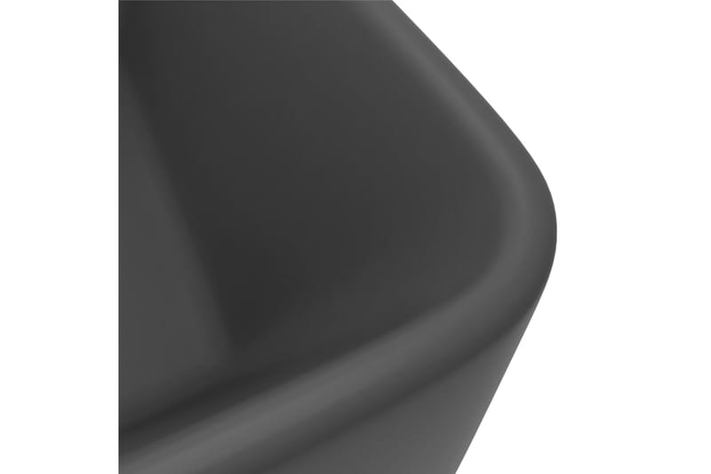 Luksuriøs servant matt mørkegrå 41x30x12 cm keramisk - Grå - Enkel vask
