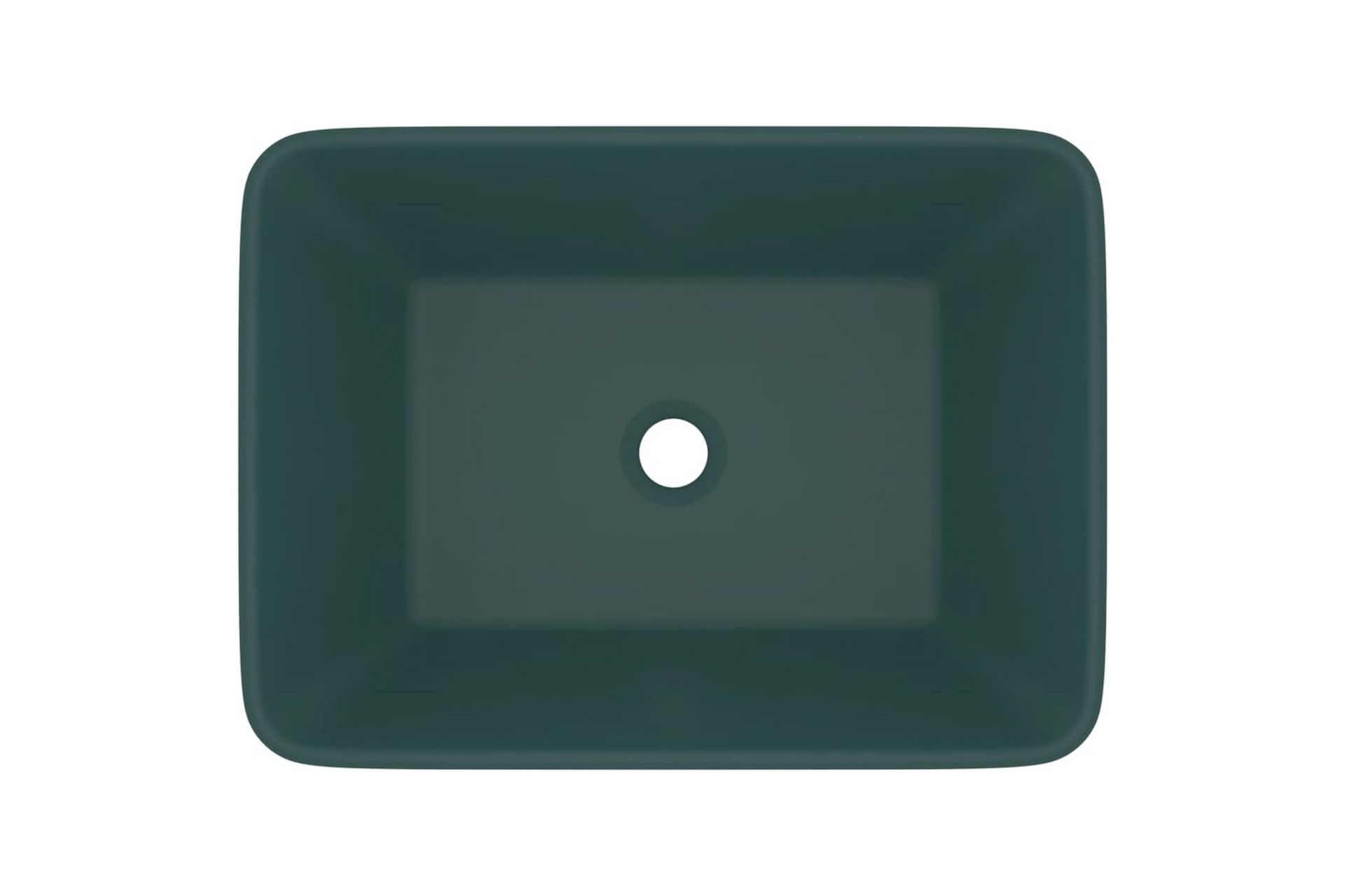 Luksuriøs servant matt mørkegrønn 41x30x12 cm keramisk - grønn - Hus & oppussing - Kjøkken & bad - Baderom - Servant og håndvask - Enkel vask