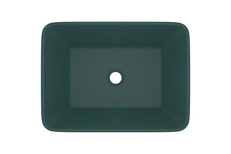 Luksuriøs servant matt mørkegrønn 41x30x12 cm keramisk - grønn - Hus & oppussing - Kjøkken & bad - Baderom - Servant og håndvask - Enkel vask