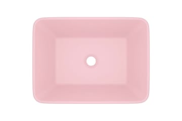Luksuriøs servant matt rosa 41x30x12 cm keramisk - Rosa - Hus & oppussing - Kjøkken & bad - Baderom - Servant og håndvask - Enkel vask