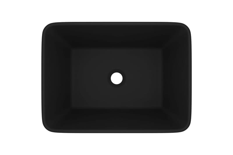 Luksuriøs servant matt svart 41x30x12 cm keramisk - Svart - Enkel vask