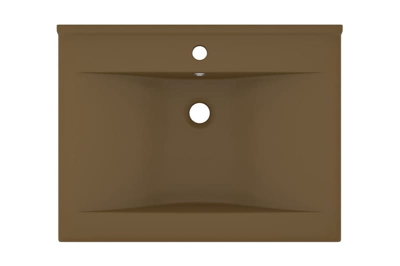 Luksuriøs servant med kranhull matt kremhvit 60x46 cm - Krem - Hus & oppussing - Kjøkken & bad - Baderom - Servant og håndvask - Enkel vask