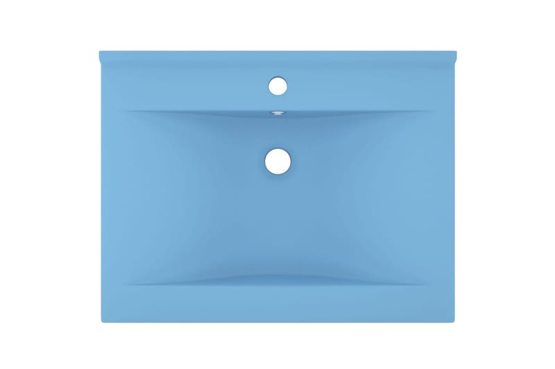 Luksuriøs servant med kranhull matt lyseblå 60x46cm keramisk - Blå - Hus & oppussing - Kjøkken & bad - Baderom - Servant og håndvask - Enkel vask