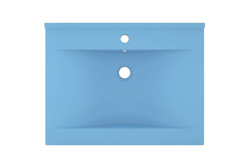 Luksuriøs servant med kranhull matt lyseblå 60x46cm keramisk - Blå - Enkel vask