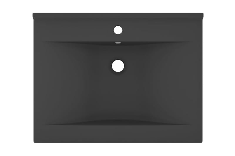 Luksuriøs servant med kranhull matt mørkegrå 60x46 cm - Grå - Hus & oppussing - Kjøkken & bad - Baderom - Servant og håndvask - Enkel vask