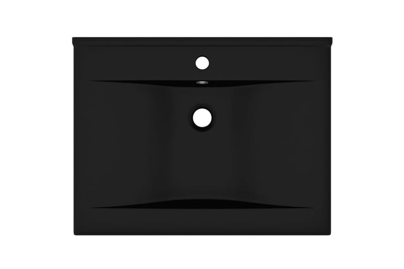 Luksuriøs servant med kranhull matt svart 60x46 cm keramisk - Svart - Hus & oppussing - Kjøkken & bad - Baderom - Servant og håndvask - Enkel vask
