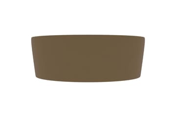Luksuriøs servant med overløp matt kremhvit 36x13cm keramisk - Krem - Hus & oppussing - Kjøkken & bad - Baderom - Servant og håndvask - Enkel vask