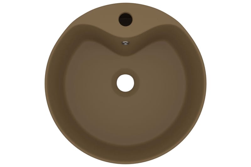 Luksuriøs servant med overløp matt kremhvit 36x13cm keramisk - Krem - Hus & oppussing - Kjøkken & bad - Baderom - Servant og håndvask - Enkel vask