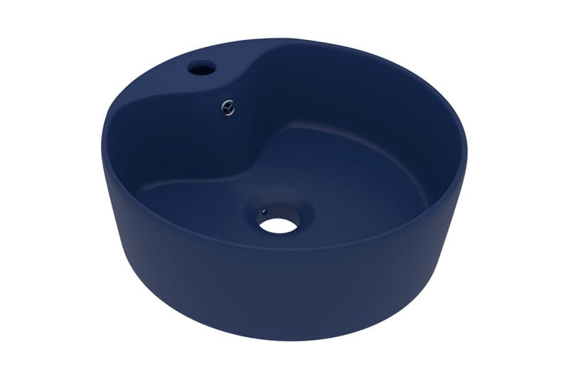 Luksuriøs servant med overløp matt mørkeblå 36x13cm keramisk - Blå - Hus & oppussing - Kjøkken & bad - Baderom - Servant og håndvask - Enkel vask