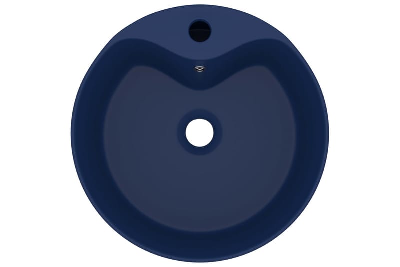 Luksuriøs servant med overløp matt mørkeblå 36x13cm keramisk - Blå - Enkel vask